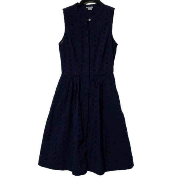 J. Crew Dresses & Skirts - J. Crew navy sleeveless eyelet dress